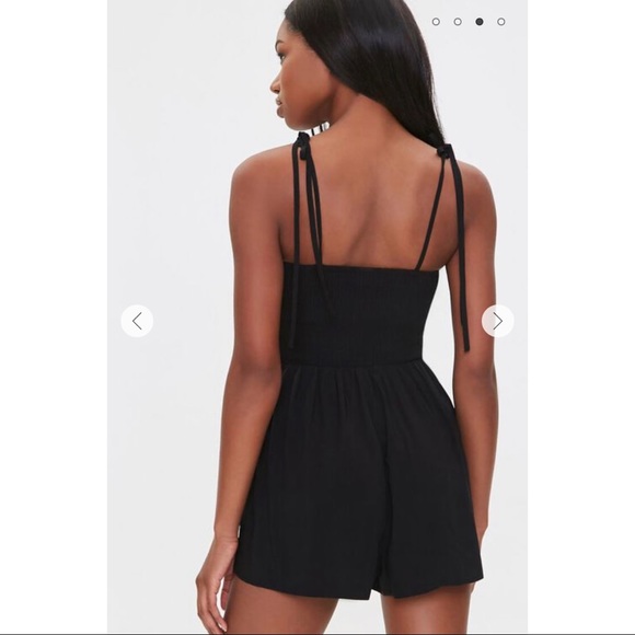 Forever 21 Smocked Tie-Strap Romper - Picture 3 of 4